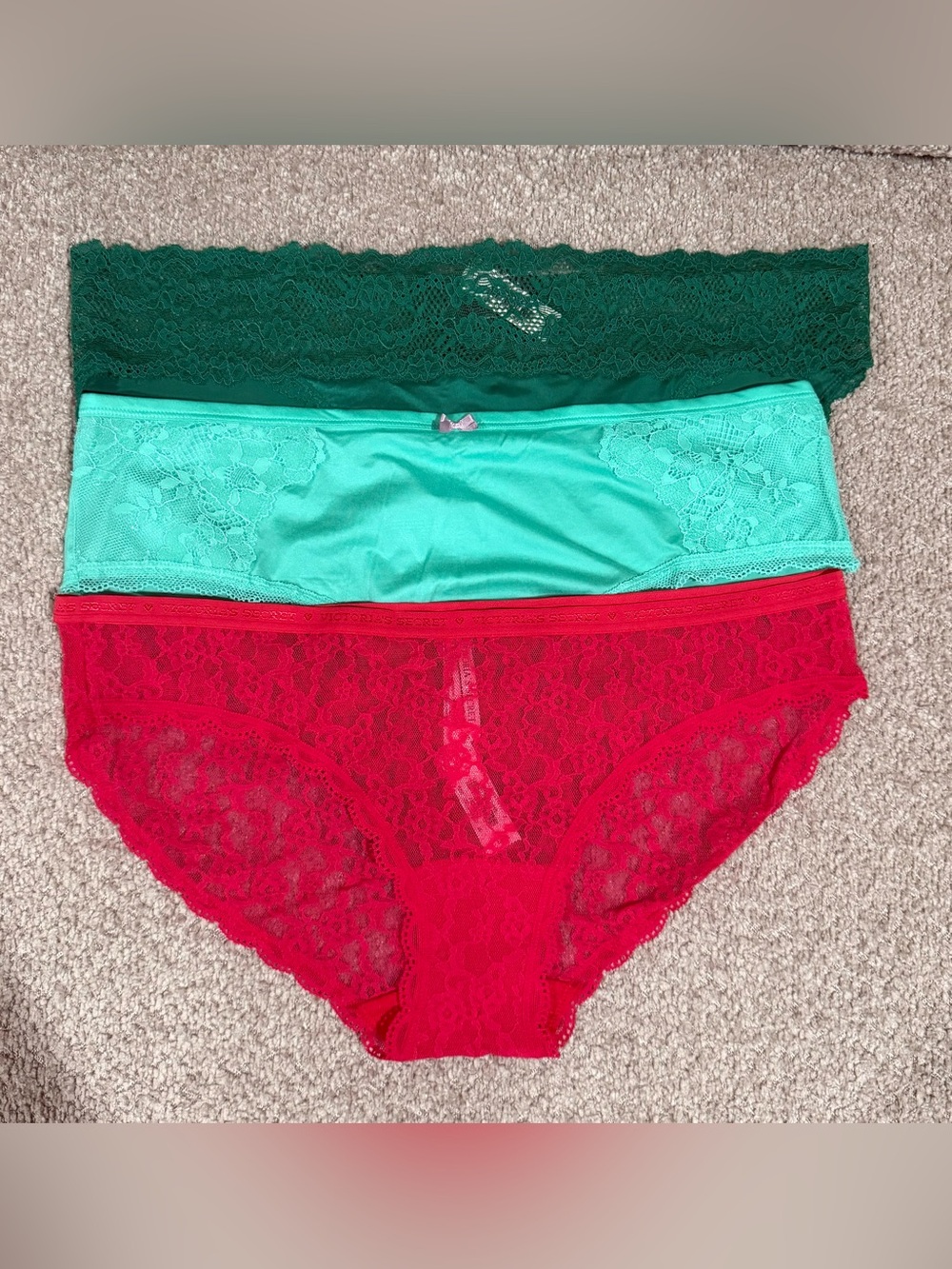 VS Women’s Lace-Trim Bikini Panty Pack